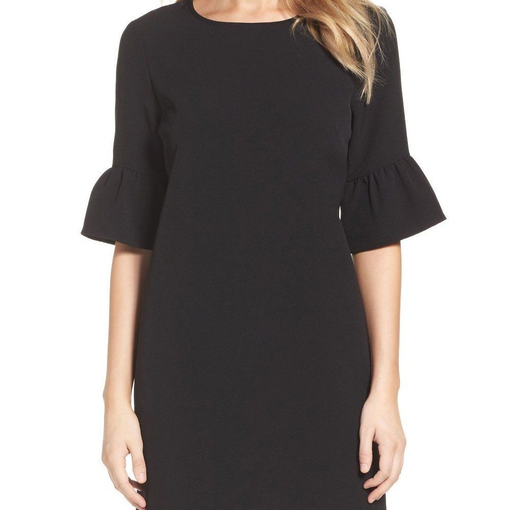 Short Bell Sleeve Shift Dress - Picture 2 of 3